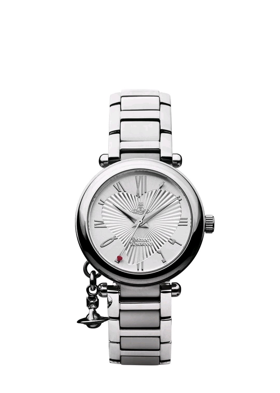 Vivienne Westwood Orb Watch, Heart Dial with Silver Charm VV006SL Brand New. 