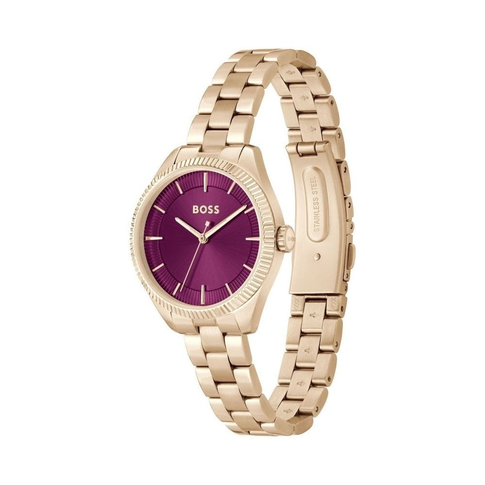 Hugo Boss Womens Sage Watch 32mm 1502728 Ross Gold With Pink Face. Brand New. 