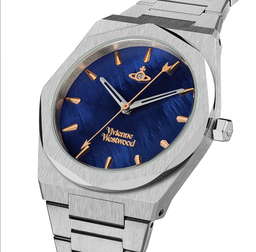 Vivienne Westwood VV244DBLSL Limehouse Womens Watch 34mm Silver With Blue Dial