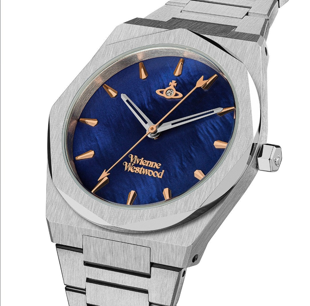 Vivienne Westwood VV244DBLSL Limehouse Womens Watch 34mm Silver With Blue Dial