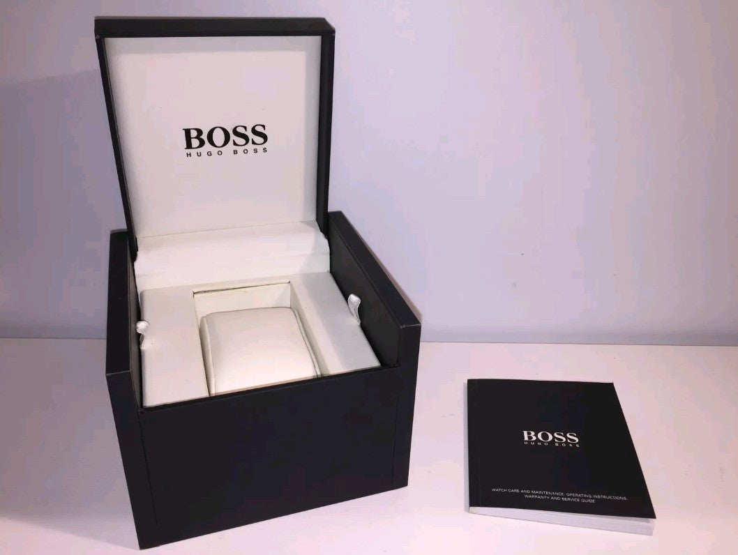 BOSSAdmiral 46mm Mens Watch1513907 Brand New. Ocean Blue Face. Silver Strap. 