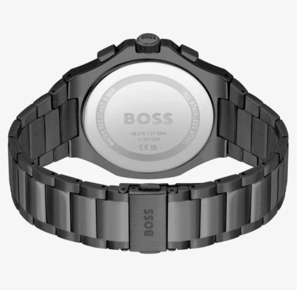 Boss Taper Men’s 45mm Black/Brass Bezel Two-Tone Stainless Steel 1514090