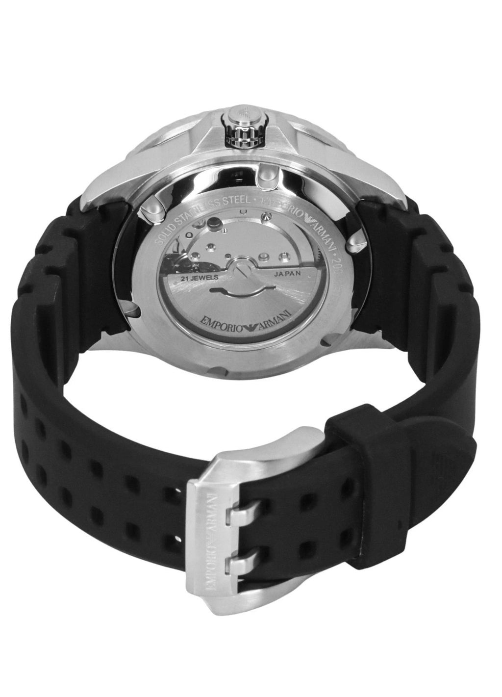 Emporio Armani Sea Explorer Black Dial Automatic Divers 200M Men's Watch AR60078