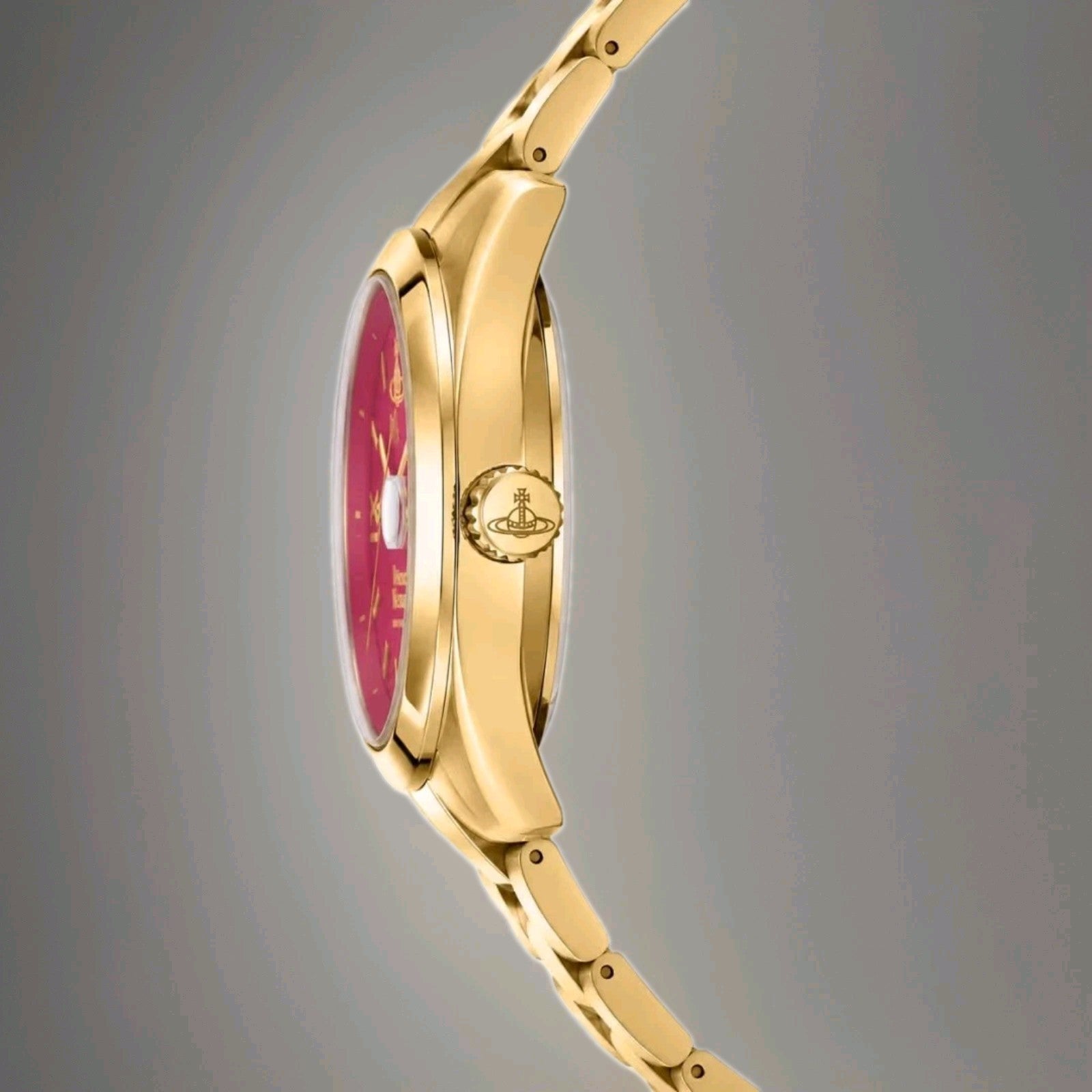 Vivienne Westwood VV292RRGD Fenchurch 29mm Ladies Watch Gold With Pink Dial New