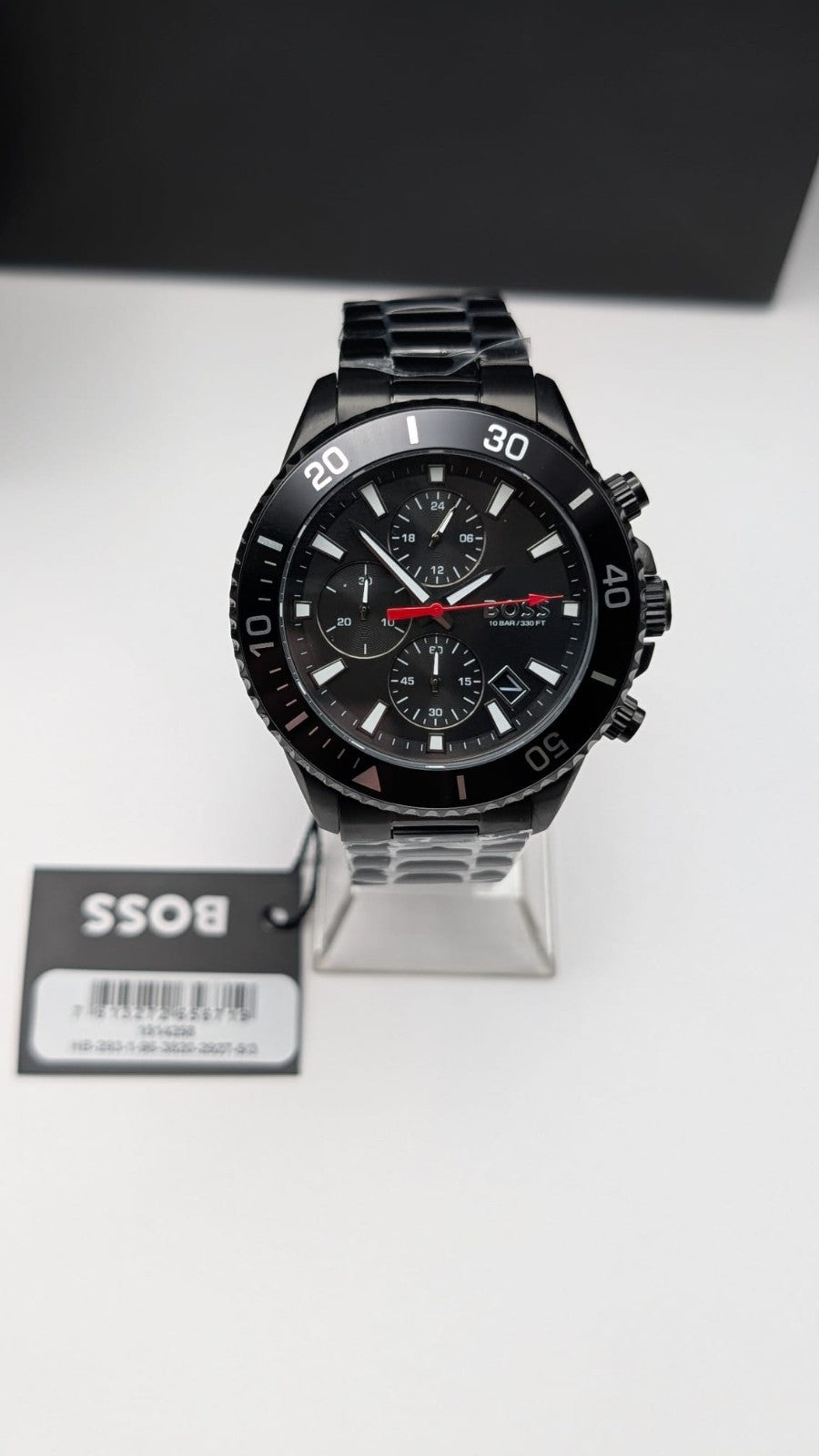 Hugo Boss Admiral 1514258  46mm Men’s Watch Black With Black Dial  Chronograph 