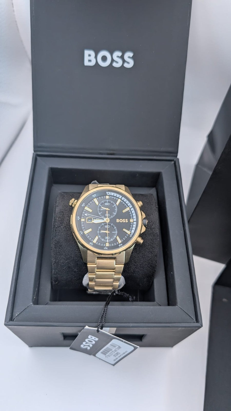 New Hugo Boss Watch HB1513932 Globetrotter Gold Tone Men's Watch 46mm 