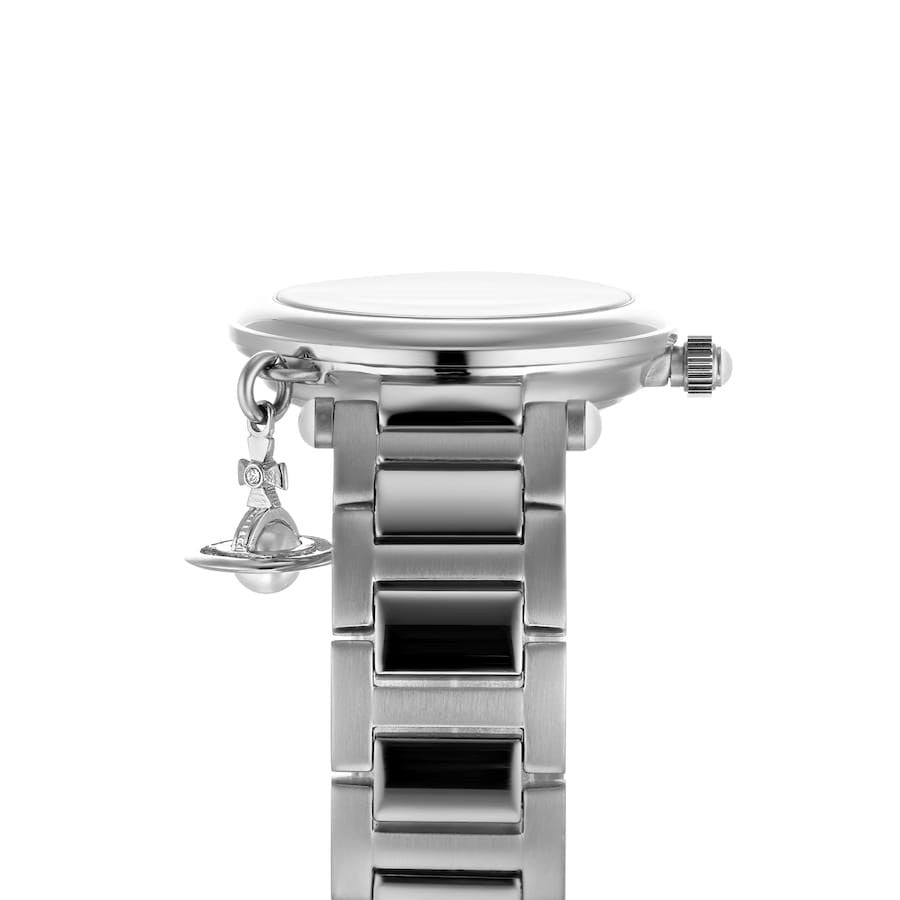 VV006PSLSL Vivienne Westwood Watch Mother Orb White Pearl Dial. SILVER. new