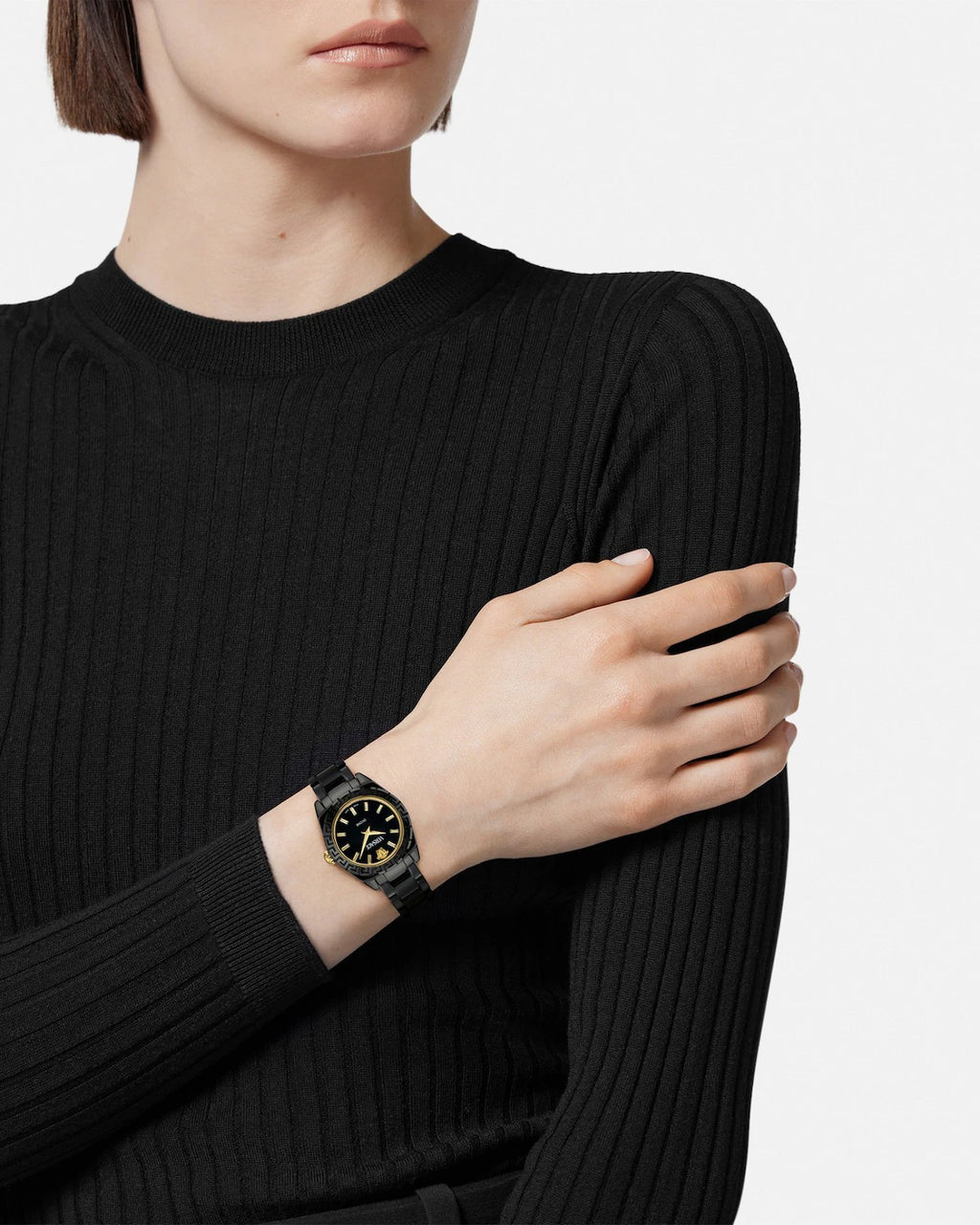 Versace Black Womens Analogue Watch Dv One Mini VE9F00124 Brand New. Warranty 