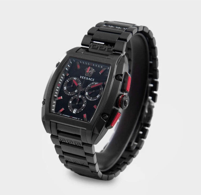 Versace Dominus Quartz Watch, PVD, Black, VE6H00623 Brand New With Box And Tags 