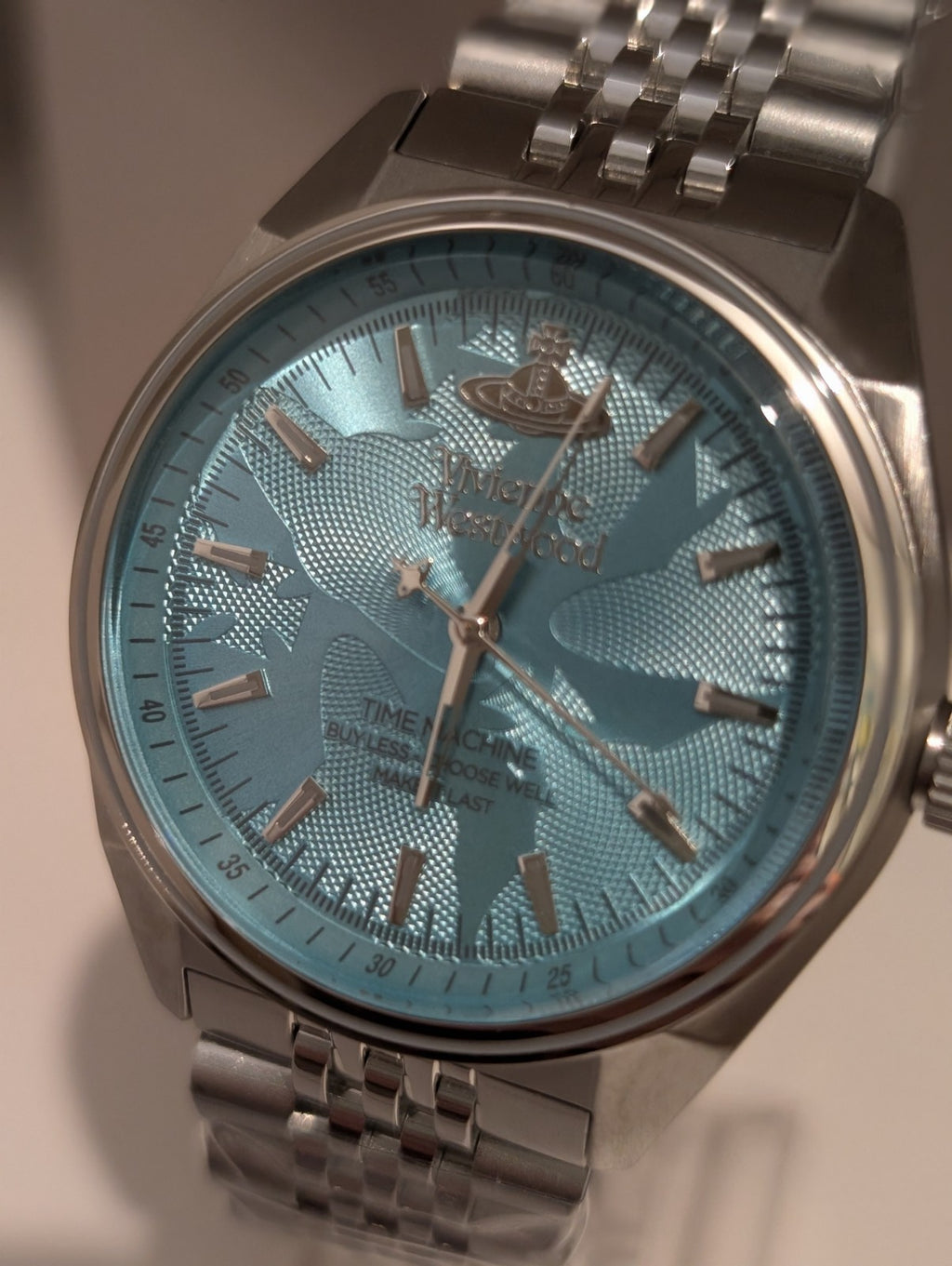 Vivienne Westwood VV251TQSL Sydenham Watch. Silver With Blue Dial 39mm. New