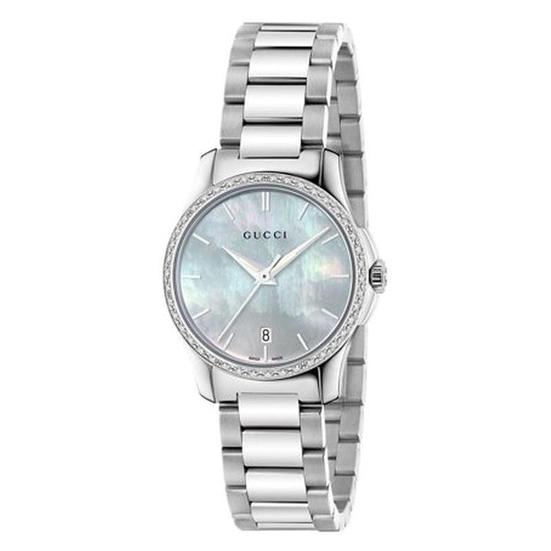 Gucci Women's G-Timeless MOP Dial Stainless Steel Watch  - YA126543 