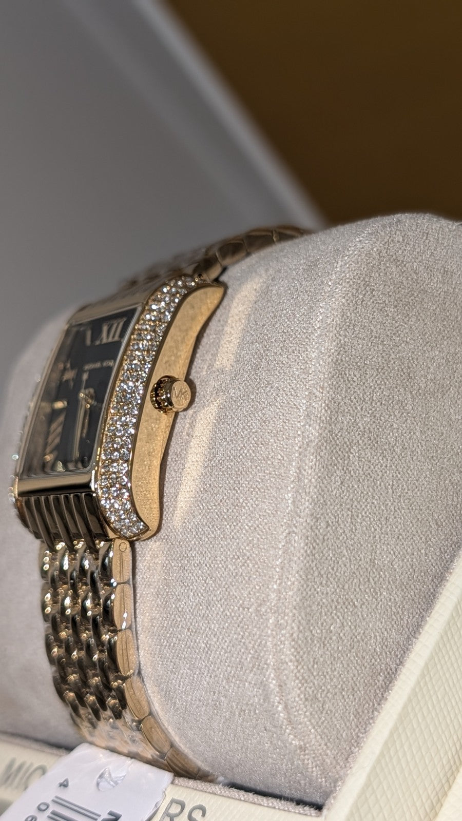 MICHAEL KORS MK4742 EMERY PETITE PAVE WOMENS WATCH CRYSTALS GOLD & GREEN FACE