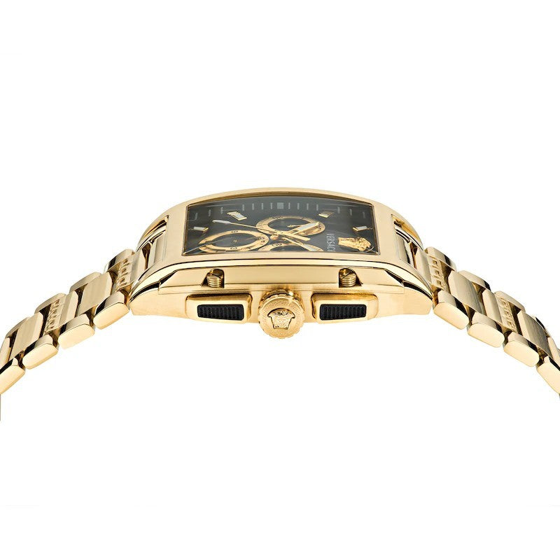 Versace Domnius Men's Gold Tone & Black Bracelet Watch VE6H00523