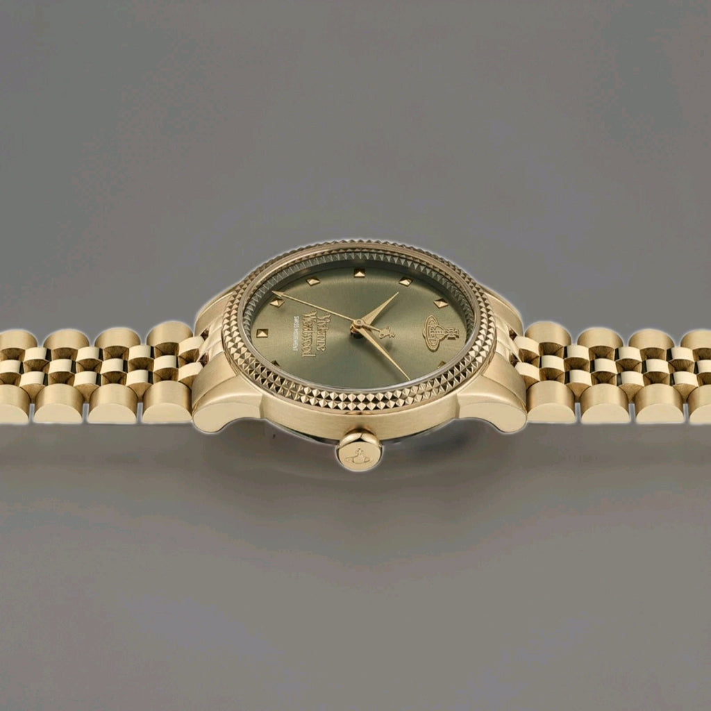 Vivienne Westwood  VV328GRGD Little Seymour 32mm Olive Green Dial Bracelet Watch