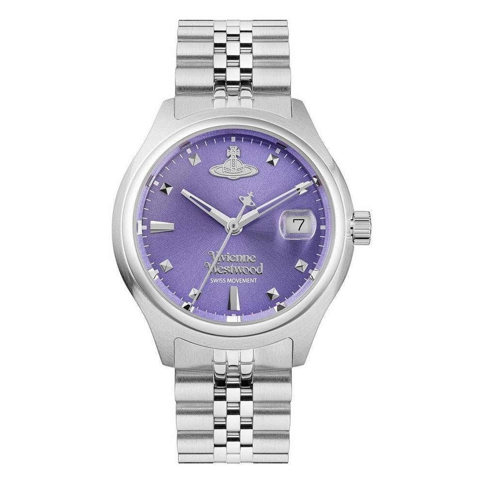 Brand New Ladies Vivienne Westwood Watch Silver With Purple Dial VV311PPSL