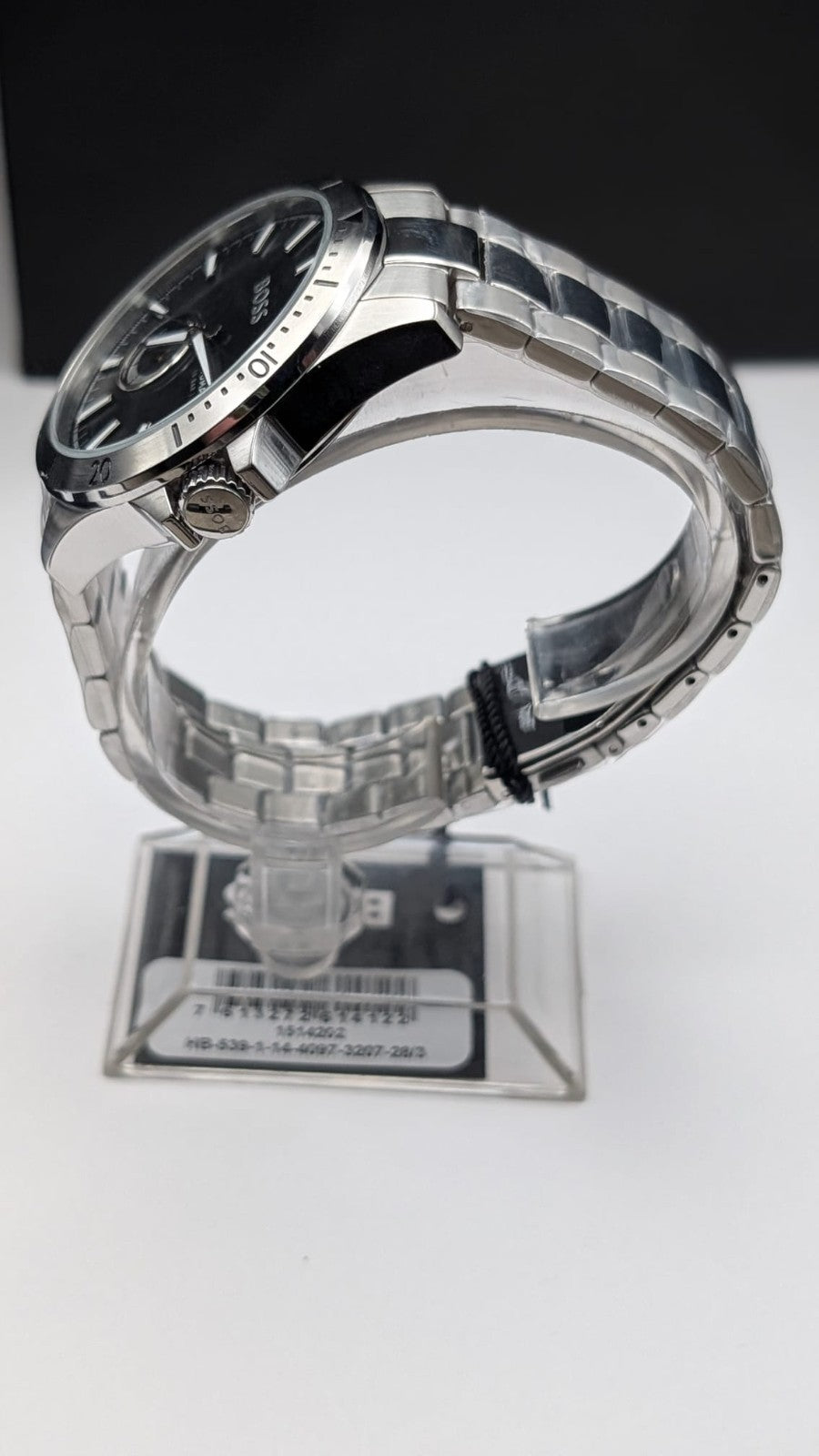 Hugo BOSS Troper 1514202 42mm Mens Watch Automatic Silver With Black Dial. New 