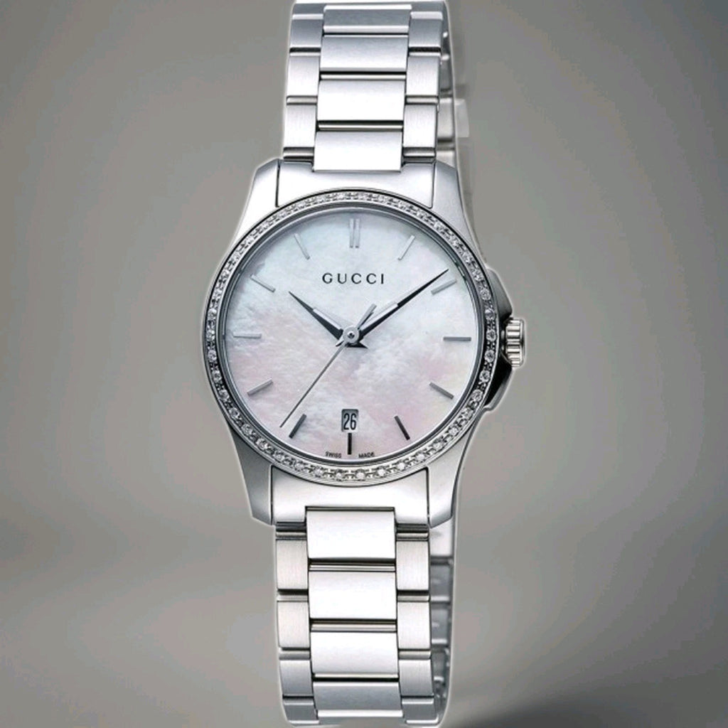 Gucci Women's G-Timeless MOP Dial Stainless Steel Watch  - YA126543 