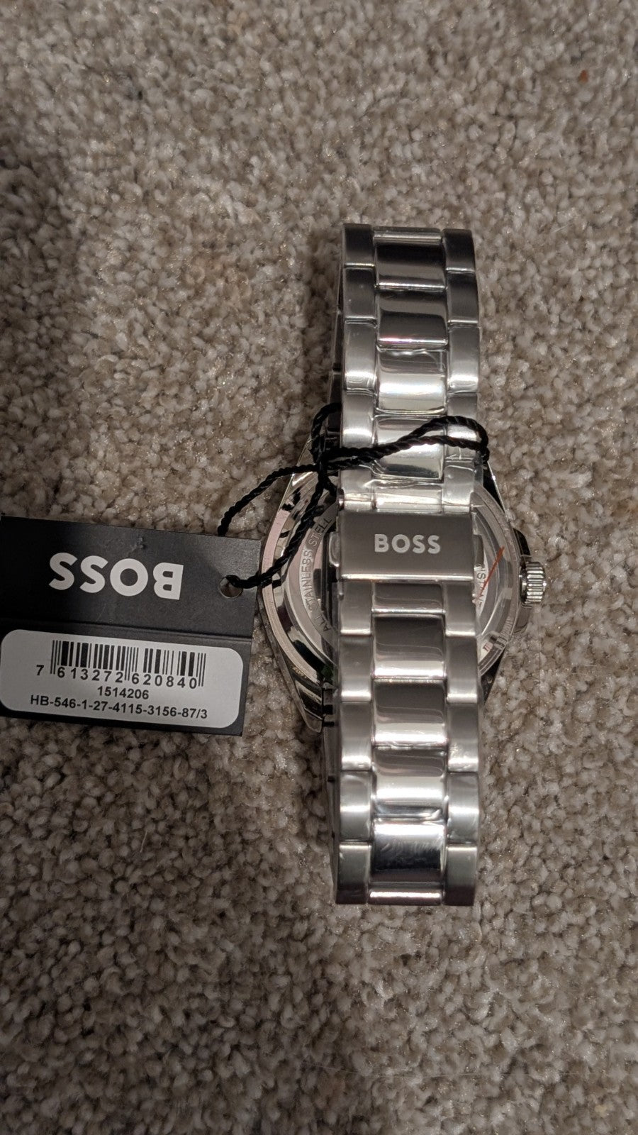 BOSS 1514206 Men's watch RUNNER 3H Collection Orange dial Blue And Black bezel 