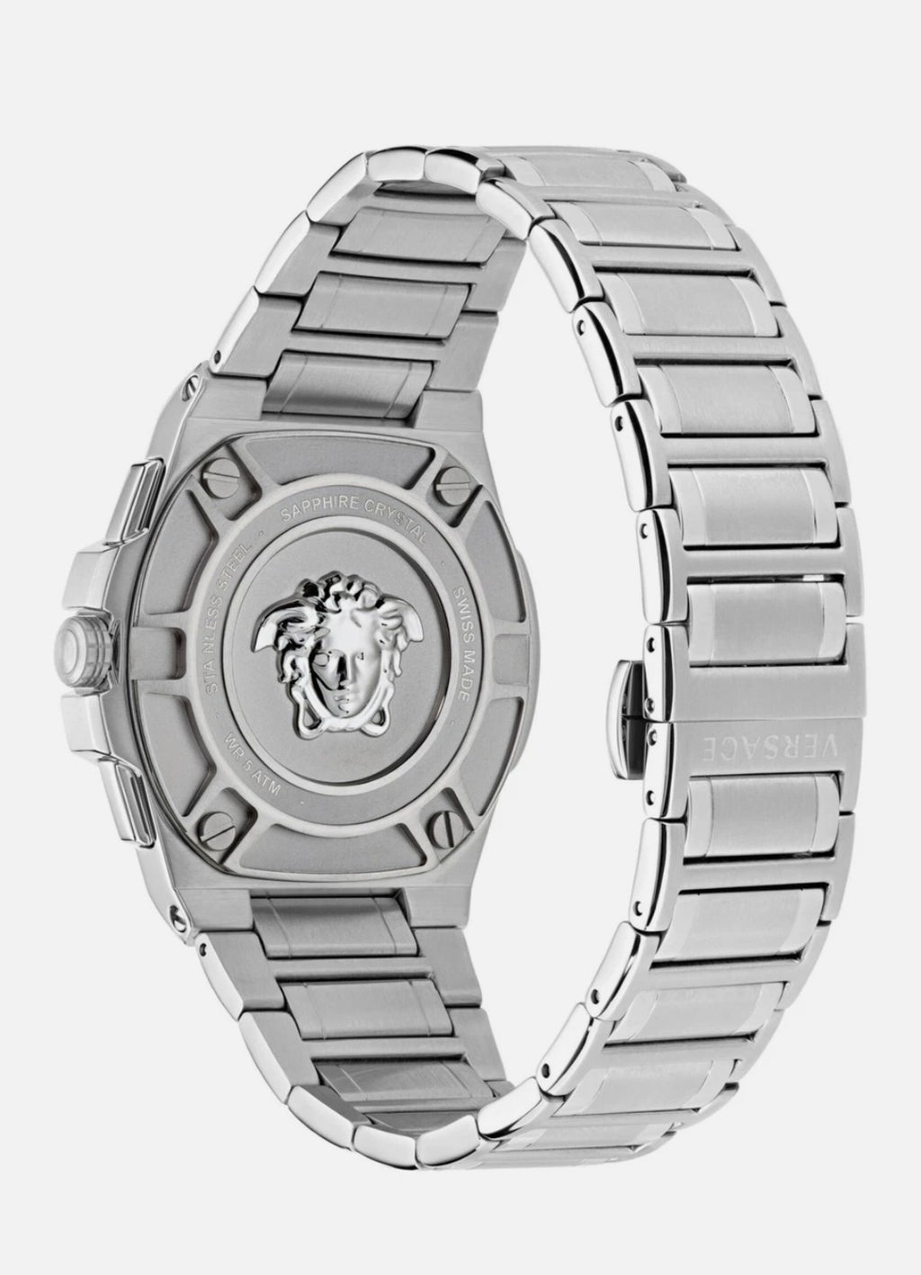 Versace Silver Mens Chronograph Watch Greca Extreme Chrono VE7H00423 Brand New 