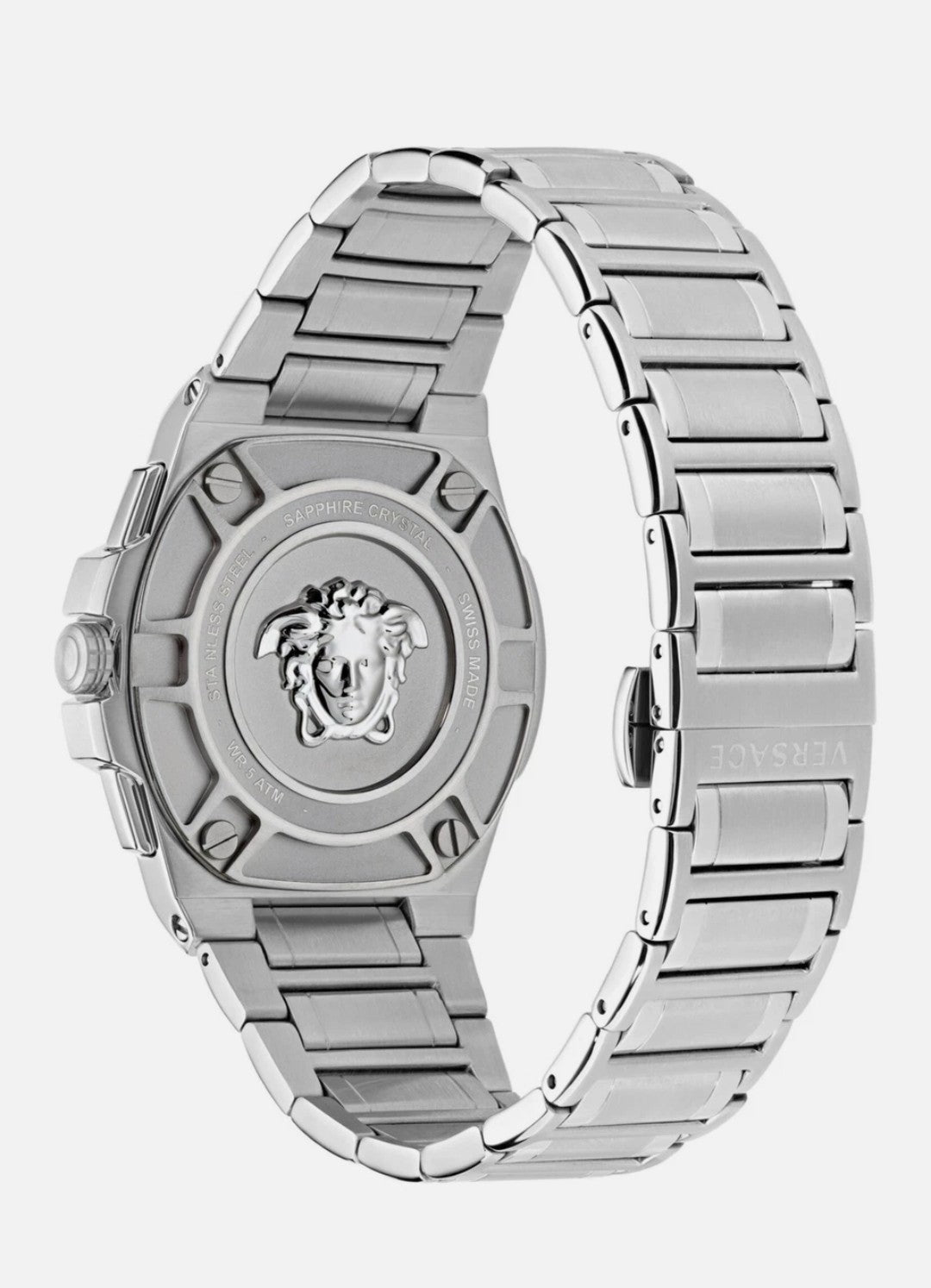 Versace Silver Mens Chronograph Watch Greca Extreme Chrono VE7H00423 Brand New 