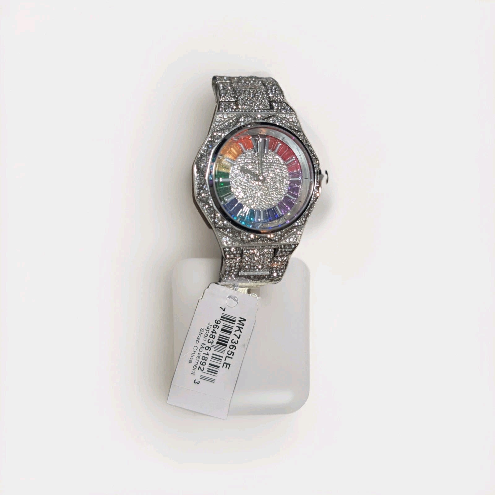 Michael Kors Limited-Edition Oversized Raquel Rainbow Pavé Watch Mk7365LE NEW 