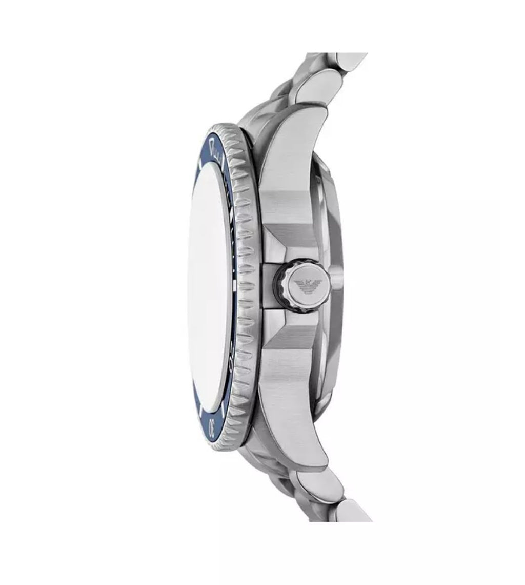 Emporio ArmaniMen's Sea Explorer Automatic Stainless Steel Watch Ar60090 NEW