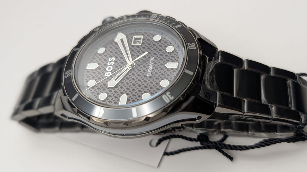 Hugo Boss 1514213 Bossmatic Men's Watch 42mm Automatic Grey With Black Dial