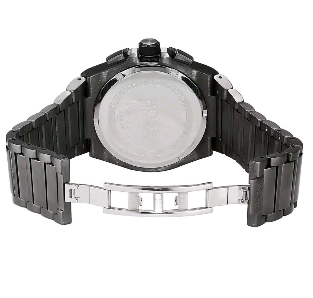 Hugo Boss HB1513361 Men's Supernova Gun Metal Grey Chronograph Watch + Gift Bag