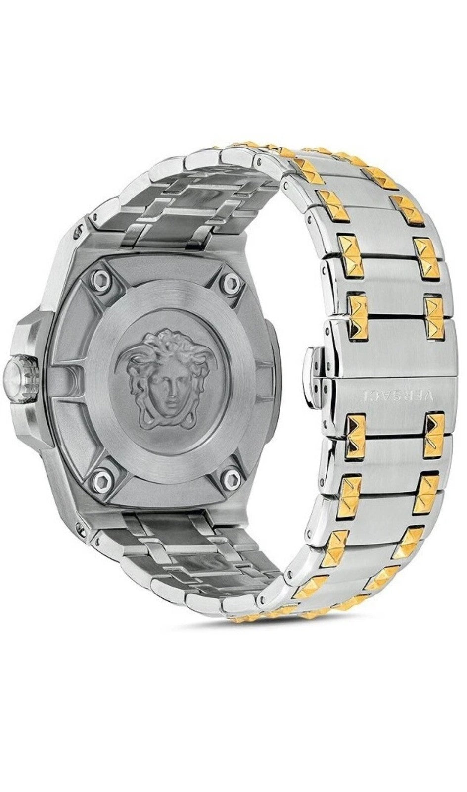 Versace VEDY00519 Chain Reaction white gold silver Stainl. Steel Men's Watch NEW