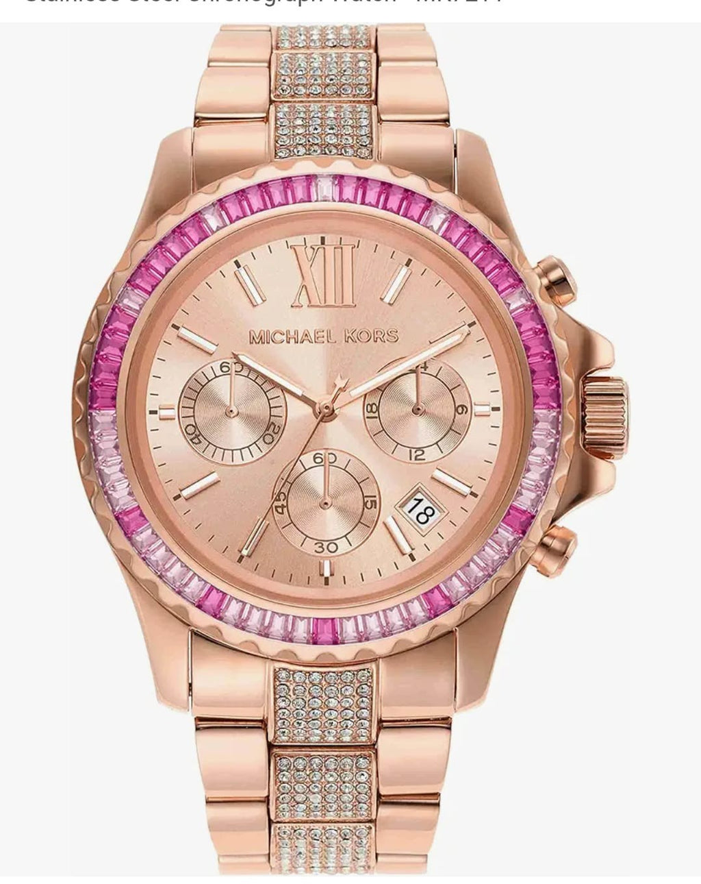 Michael KorsOversized Everest Pavé RoseGold-Tone Watch (MK7211)