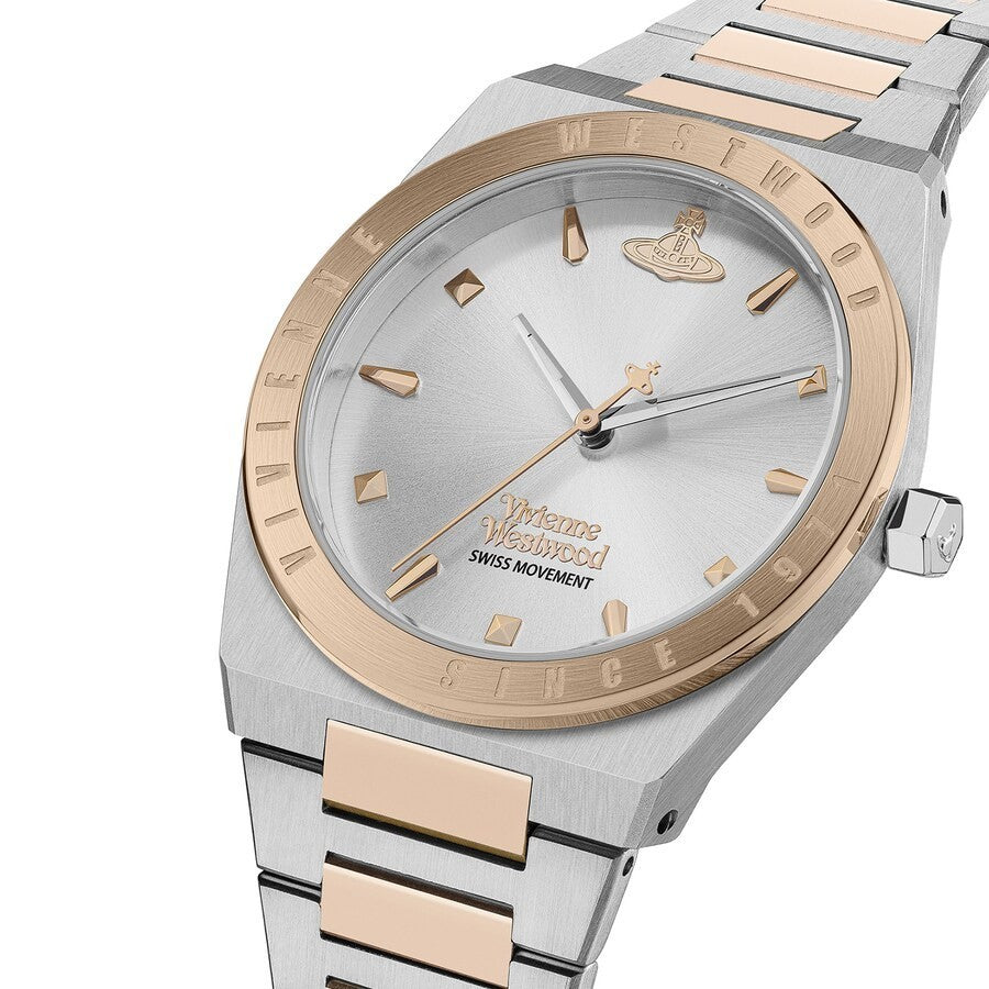 Ladies Vivienne Westwood Charterhouse Silver Dial  Rose Gold Watch VV244SLSR New
