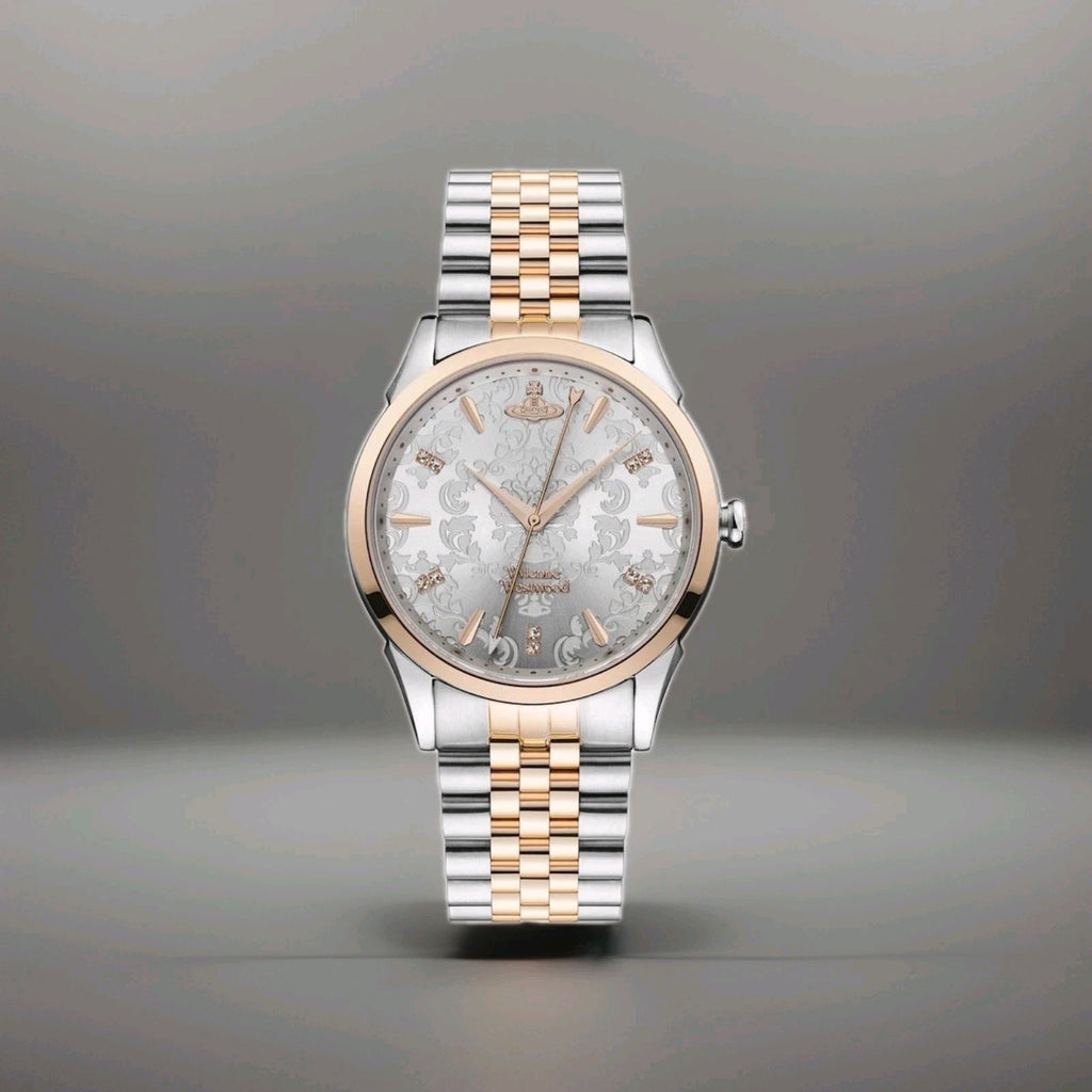 Vivienne Westwood VV208RSSL Ladies Wallace Watch Brand New With Box Silver/Rose