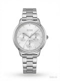 HUGO BOSS 1502570 Prima Silver With Silver Dial Strap Dial Women Watch 35mm New 