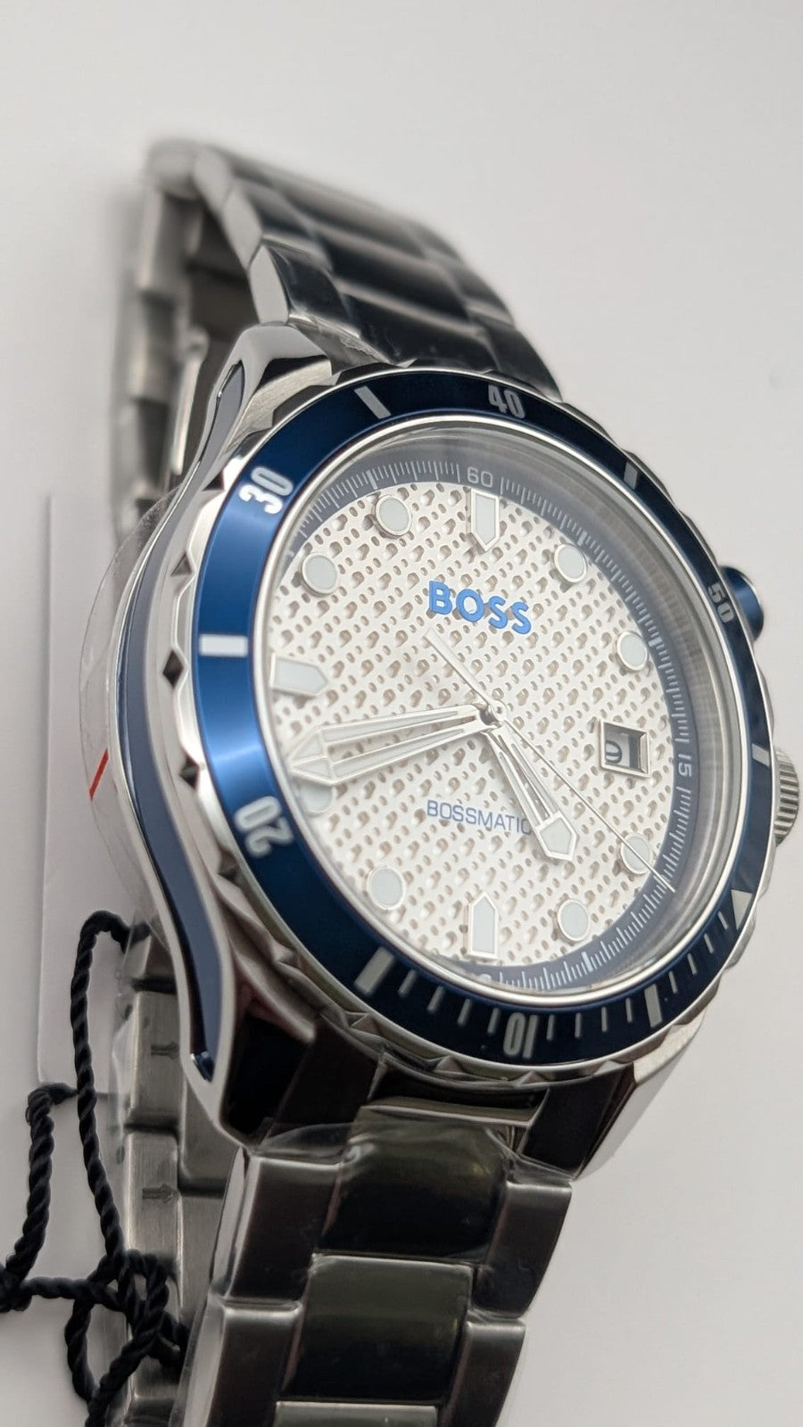 Hugo Boss 1514212 Bossmatic Men's Watch 42mm Automatic Silver With White Dial 