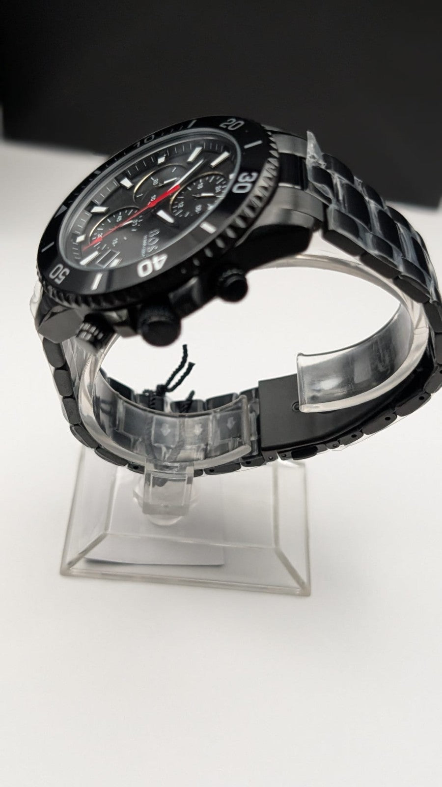 Hugo Boss Admiral 1514258  46mm Men’s Watch Black With Black Dial  Chronograph 