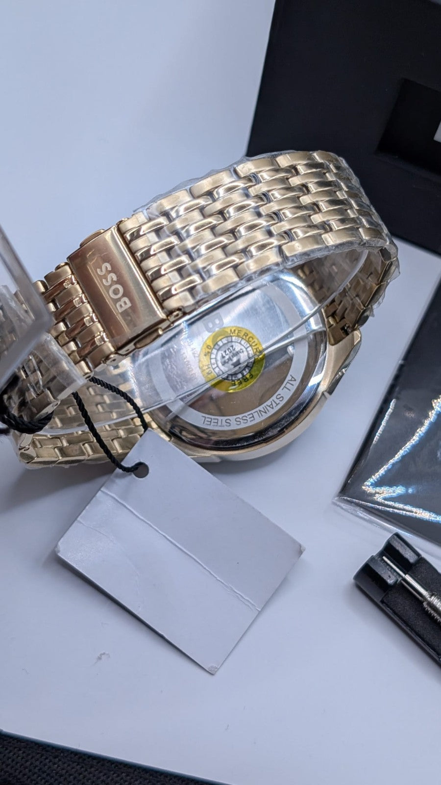 HUGO BOSS MENS GREGOR CHRONO WATCH HB1514051 GOLD 45mm WARRANTY 