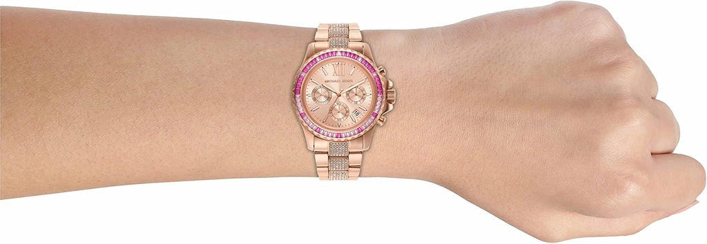 Michael KorsOversized Everest Pavé RoseGold-Tone Watch (MK7211)