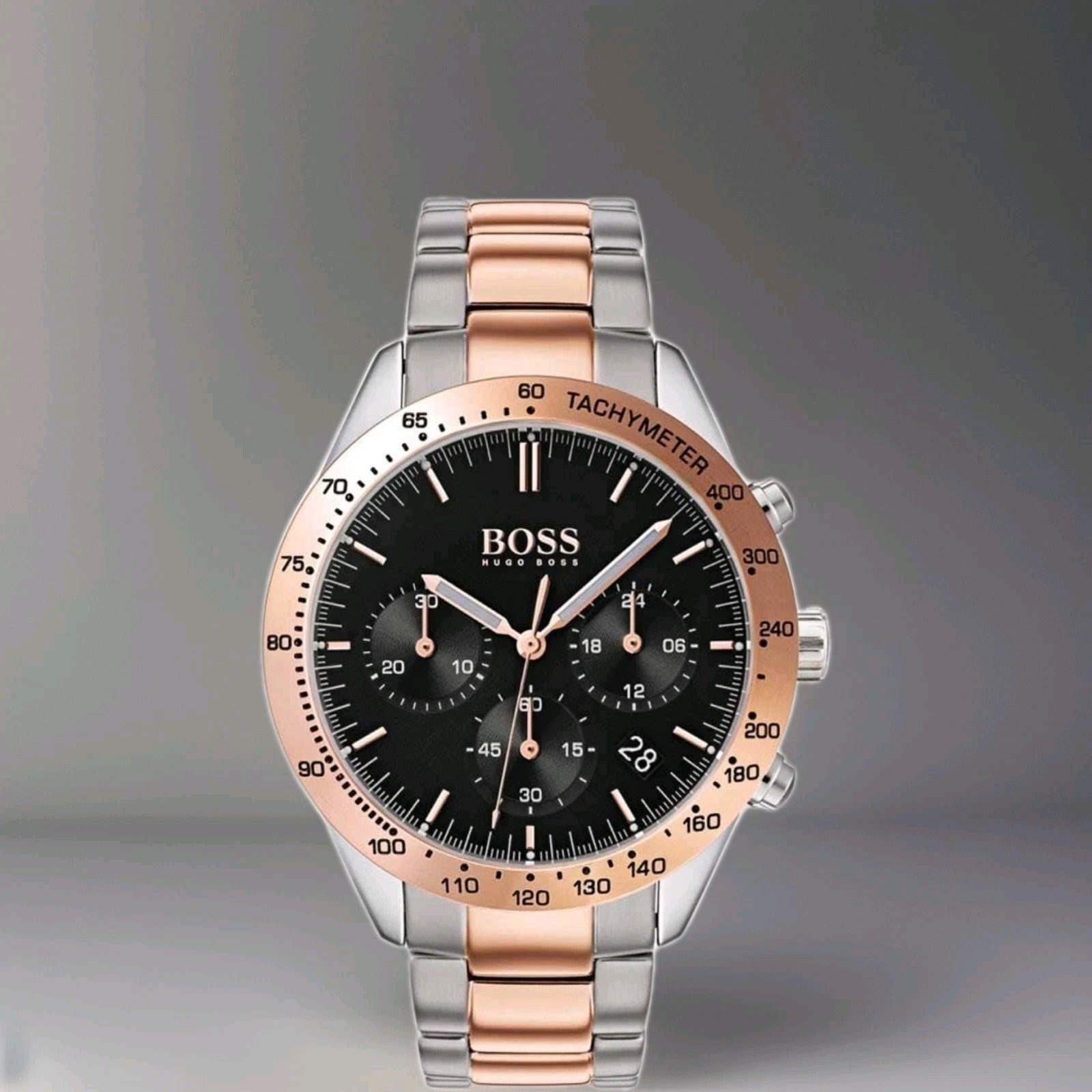 New Genuine HUGO BOSS Talent HB1513584 Chronograph Two Tone Strap Mens Watch UK
