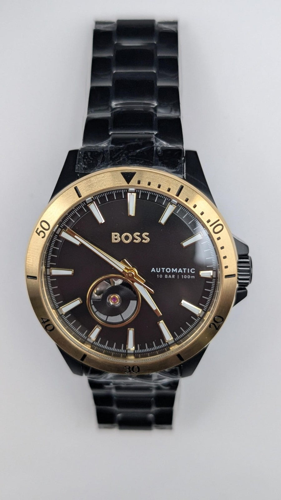 Hugo BOSS Troper 1514203 Automatic Men's Watch Black With Black Dial S/Steel