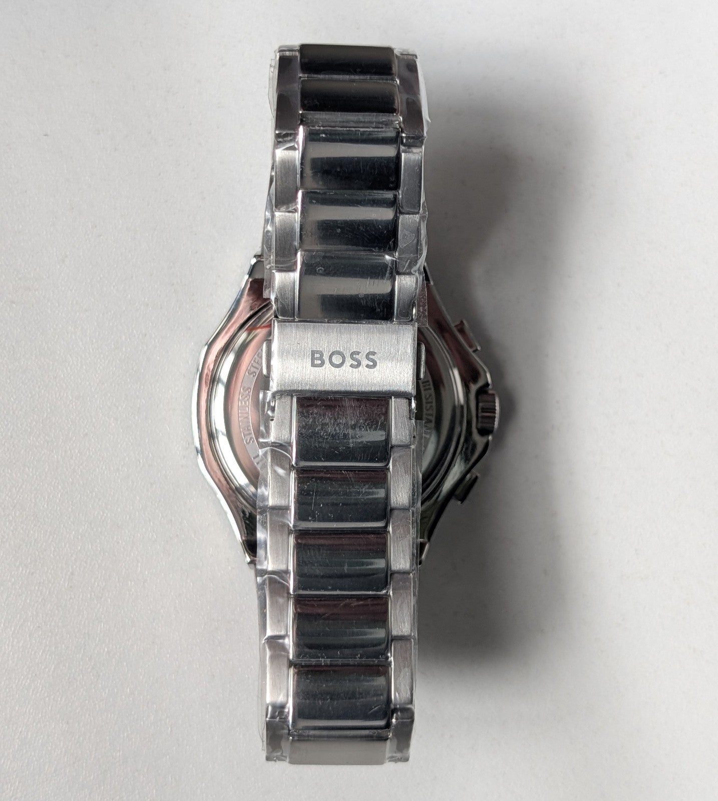 HUGO BOSS MENS TAPER CHRONO WATCH 1514087 SILVER DIAL 45mm BRAND NEW WITH BOX 