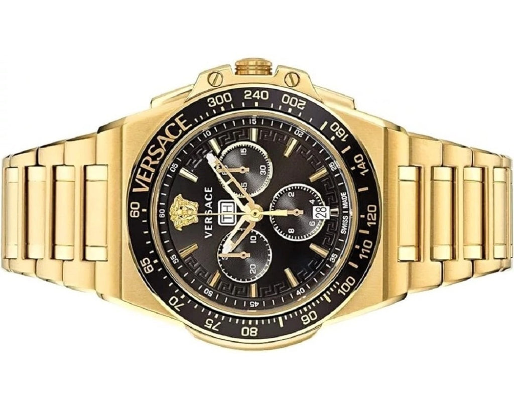 Versace Mens  Gold 45mm Bracelet  Watch VE7H00623-GOLD1-OS Brand New With Box