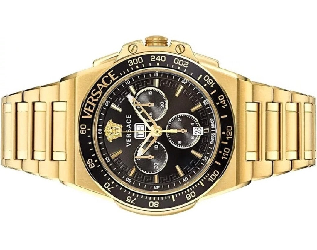 Versace Mens  Gold 45mm Bracelet  Watch VE7H00623-GOLD1-OS Brand New With Box