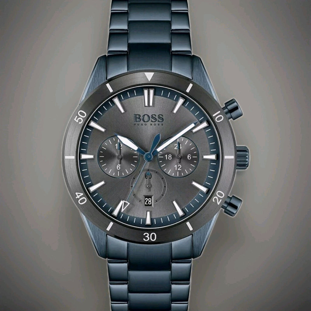 HUGO BOSS HB 1513865 NEW SANTIAGO BLUE WATCH - 2 Y WARRANTY GENUINE MENS WATCH 