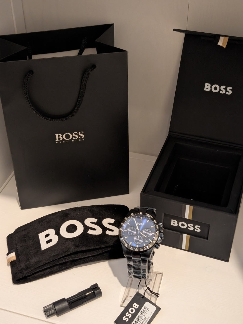 Hugo Boss Hero 45mm Blue Stainless Steel Case with Blue Dial 1513758 