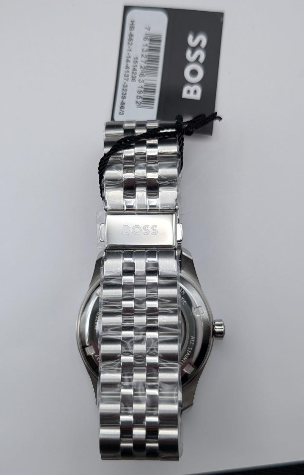 Hugo BOSS Principle 1514236 Skeleton Mens Watch Automatic 41mm Silver Green Dial