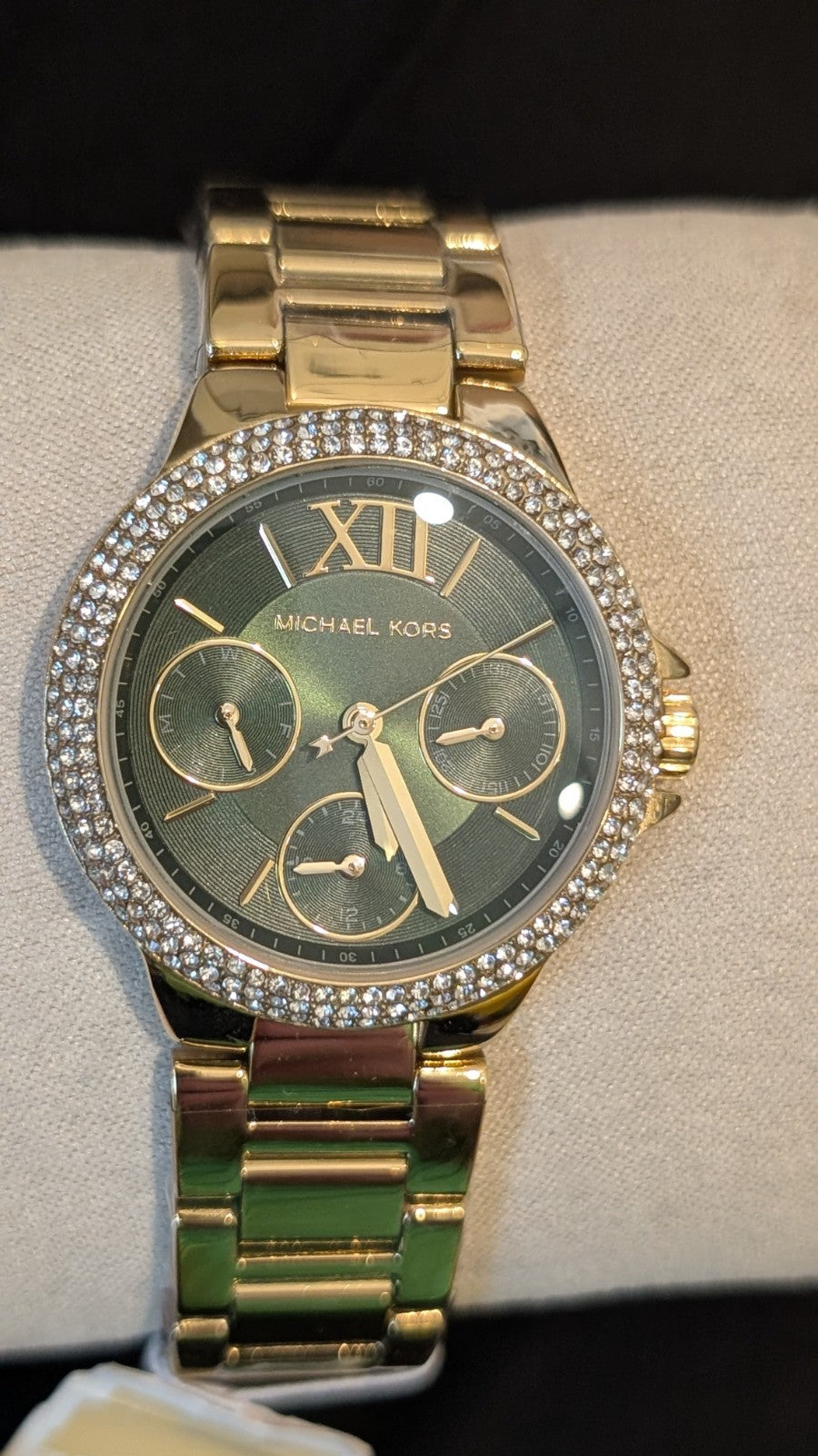 Michael Kors MK6981 Watch Everest Camille Women Bracelet  Silver Gold Green NEW