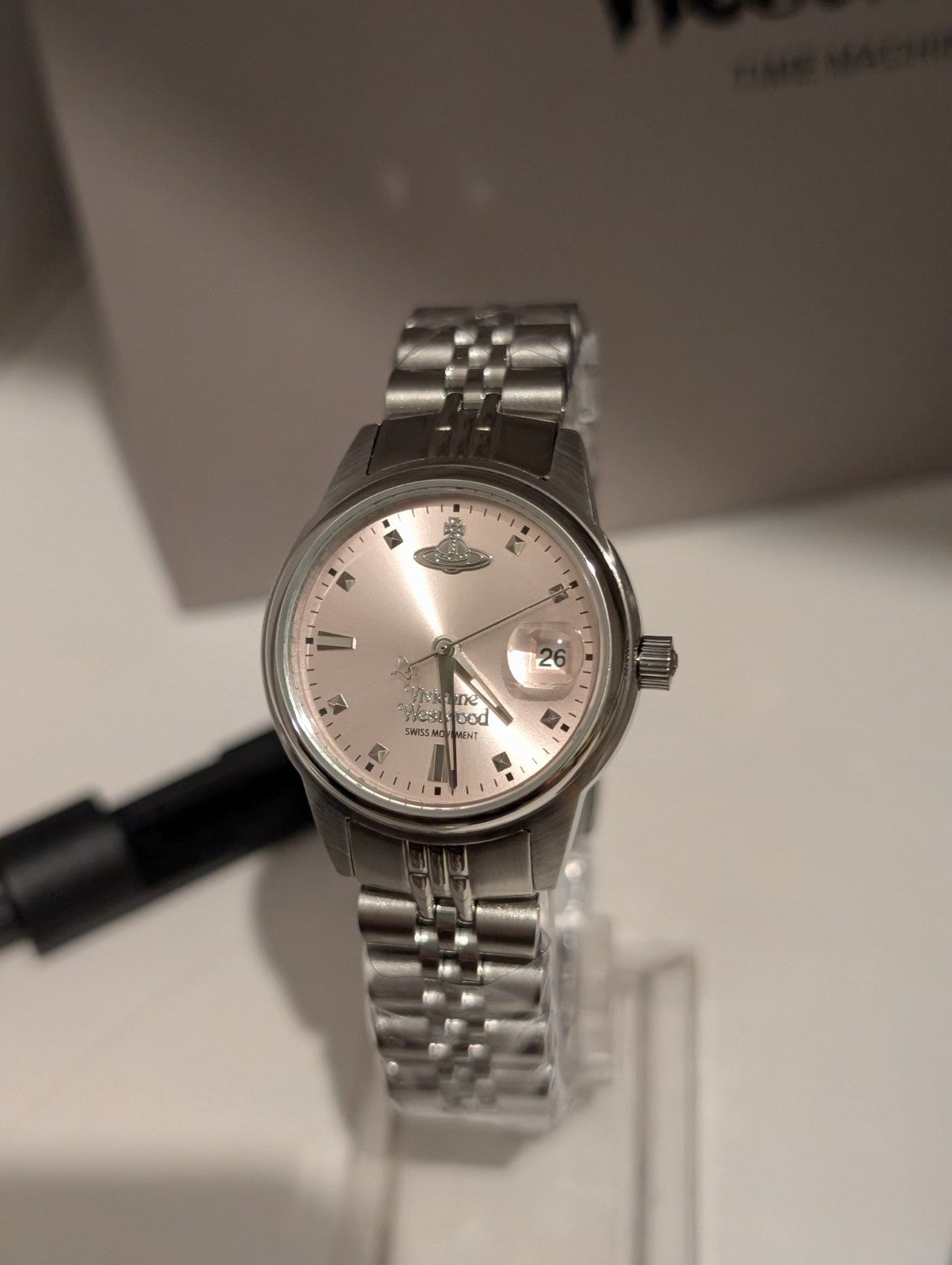 Vivienne Westwood VV311PKSL Women's Watch Silver With Pink Dial 29mm Brand New 