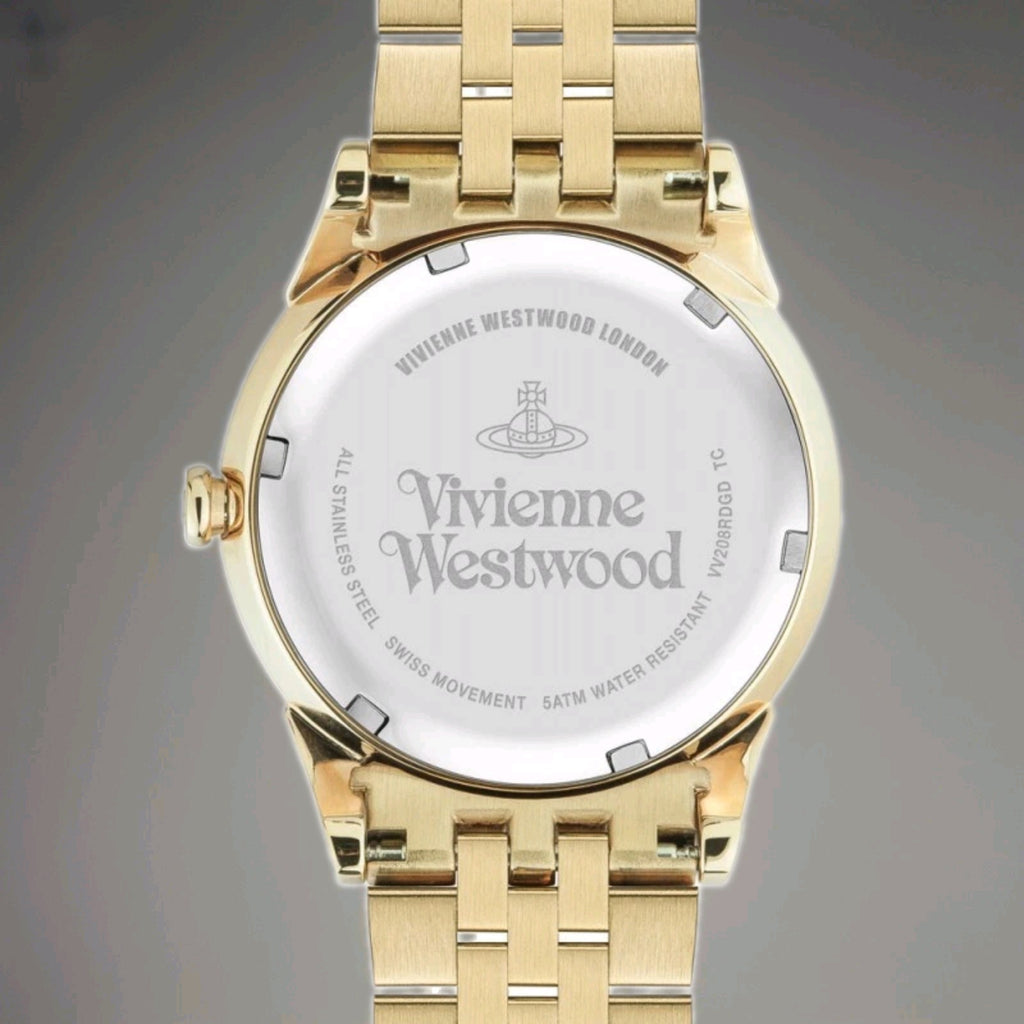 Vivienne Westwood VV208RDGD Ladies Watch Wallace Gold With Orange Dial 38mm