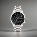 Genuine HUGO BOSS HB1513473 Grand Prix Silver Rose Gold Chrono Mens Wrist Watch