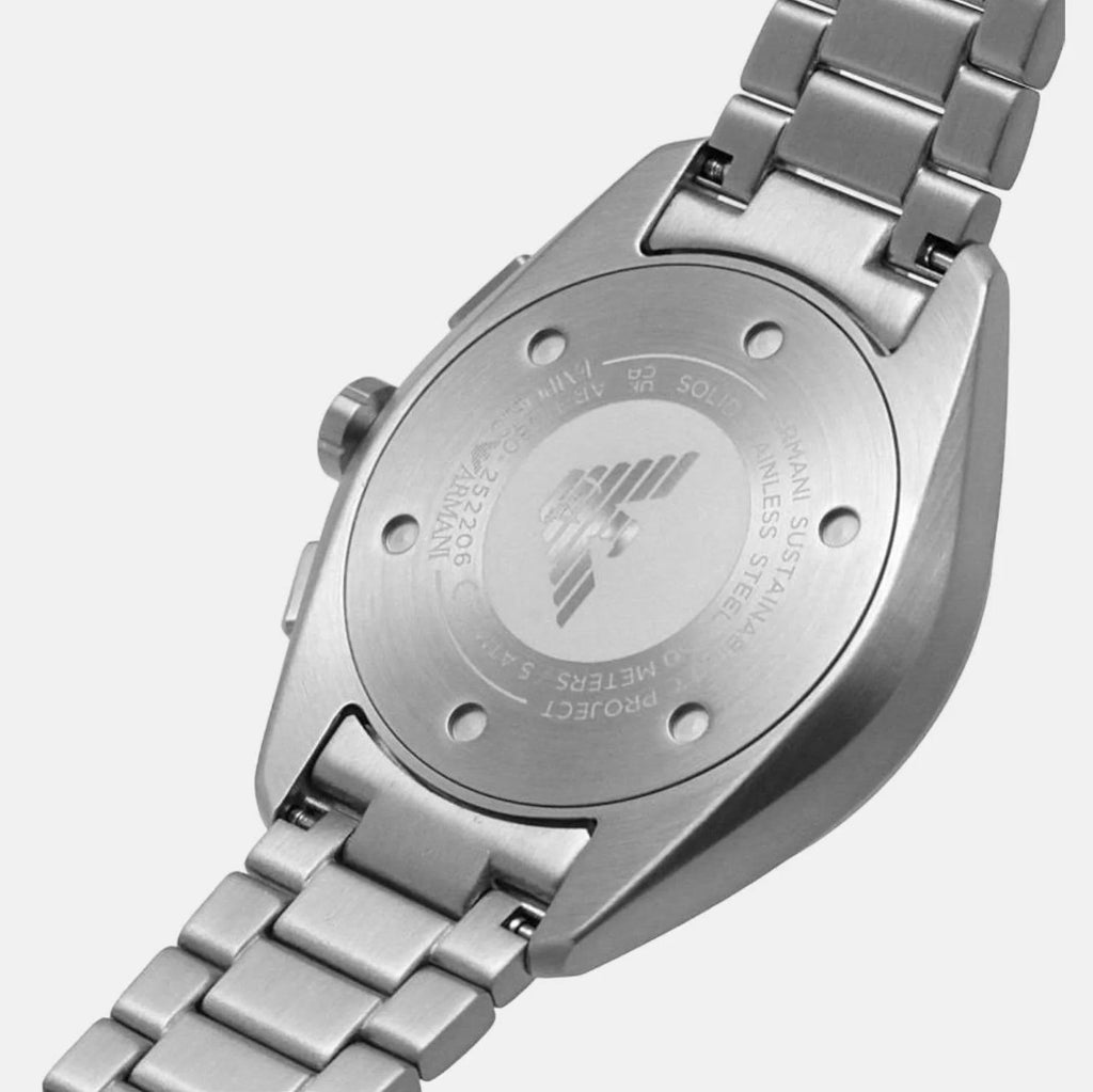 Armani AR-11480 Mens Chronograph Watch. Brand New Silver Green Warranty